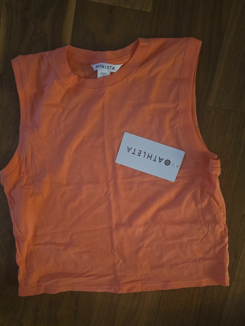 Athleta Orange Sleeveless Crewneck Tank